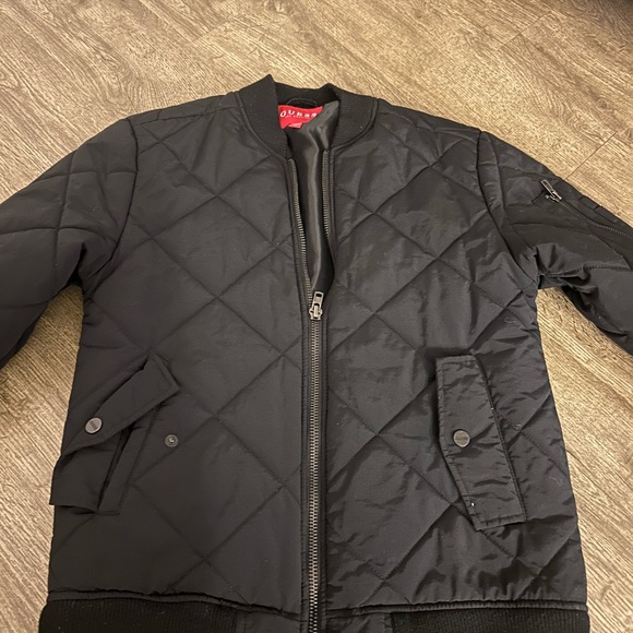 Guess Black Quilted Bomber Jacket - Picture 1 of 1